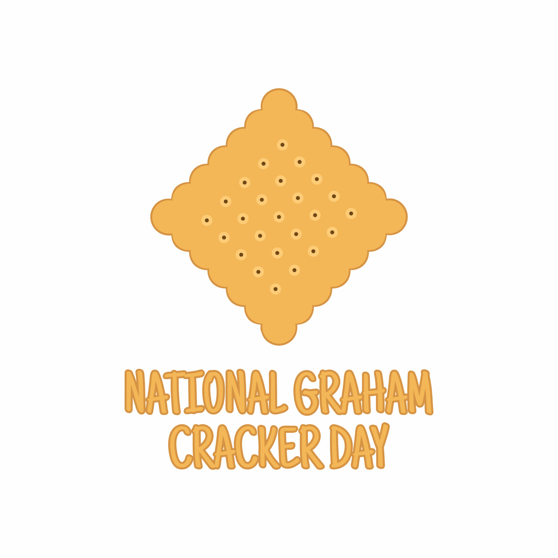 vector graphic of national graham cracker day good for national graham