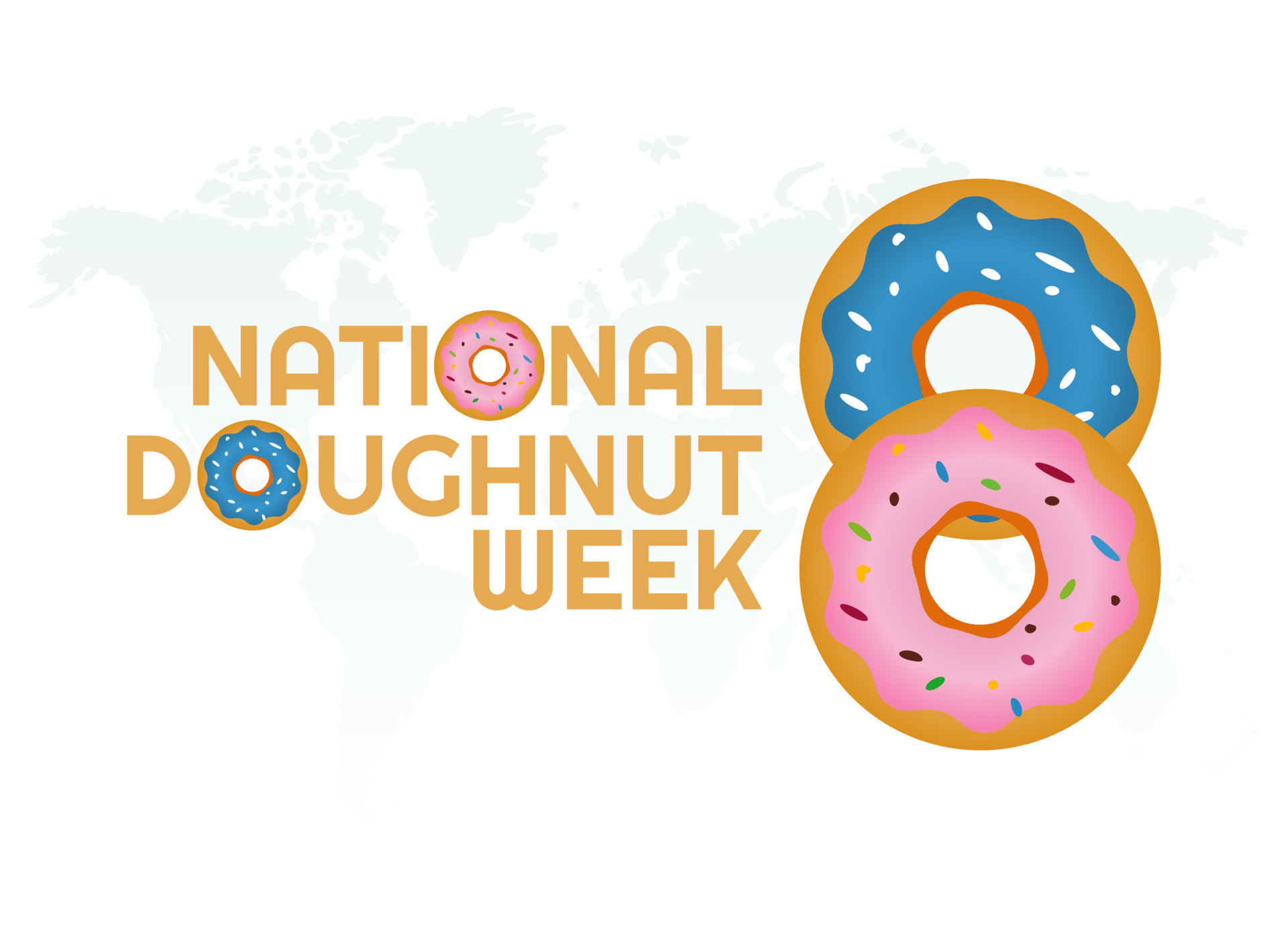 vector graphic of national doughnut week good for national doughnut