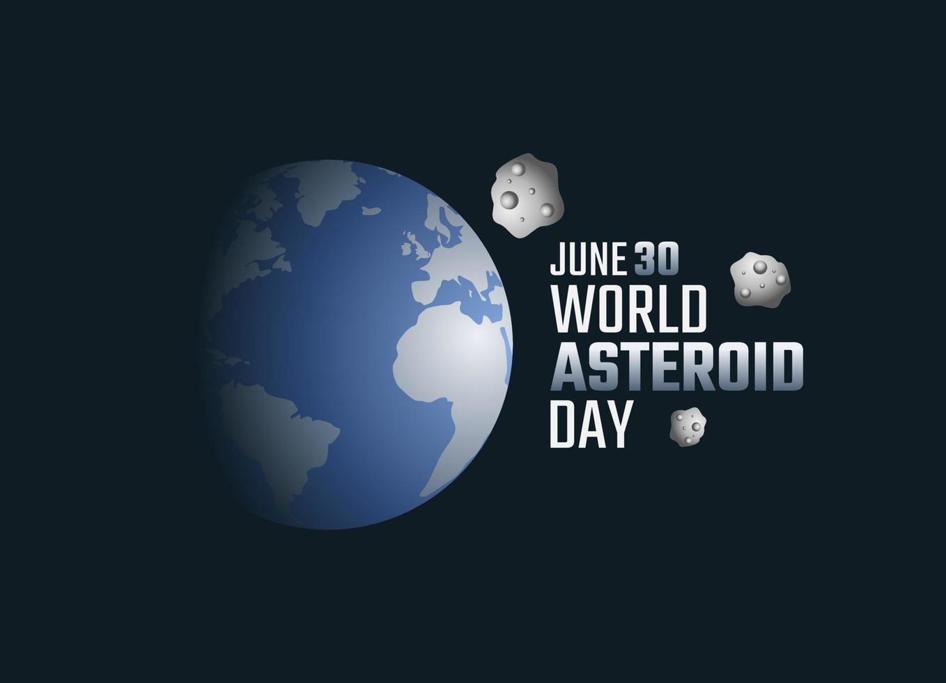 vector graphic of world asteroid day good for world asteroid day