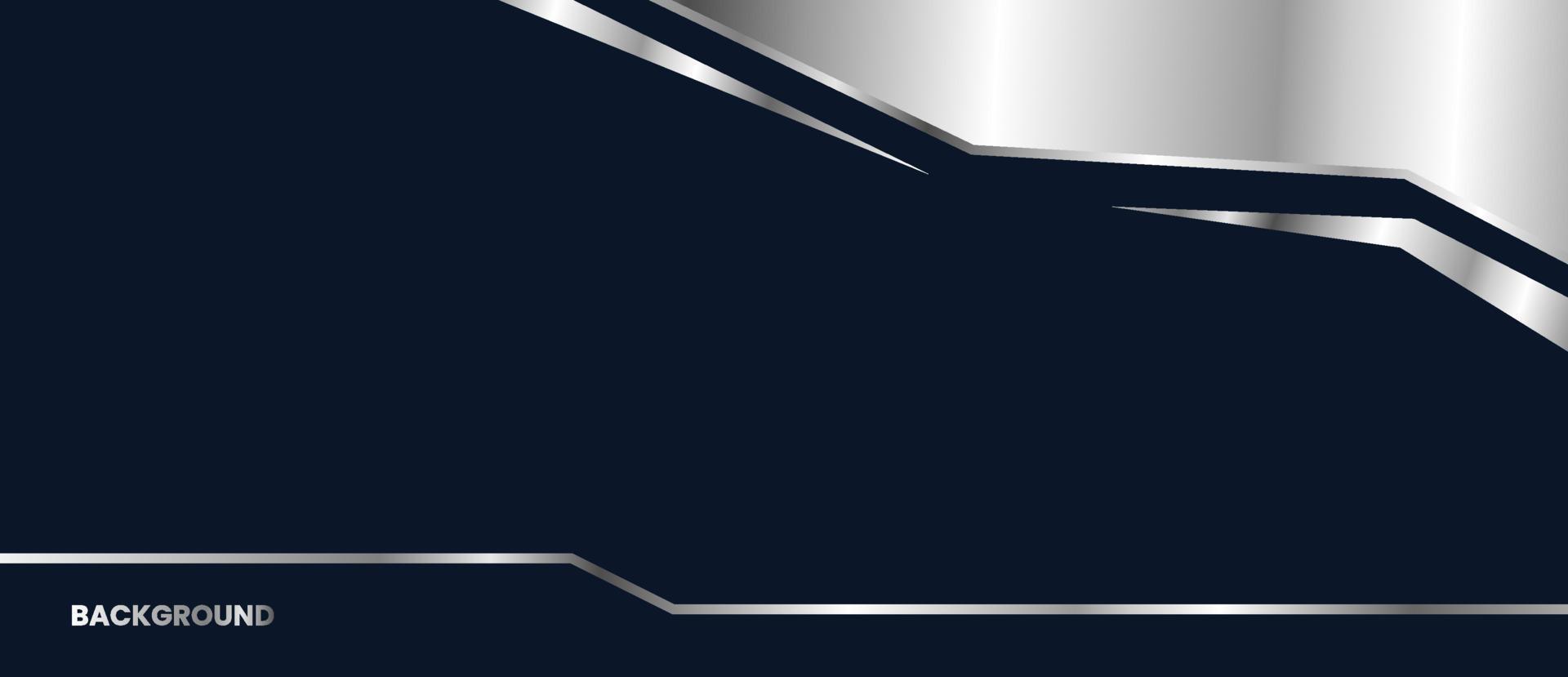 Banner silver metalic modern background design vector