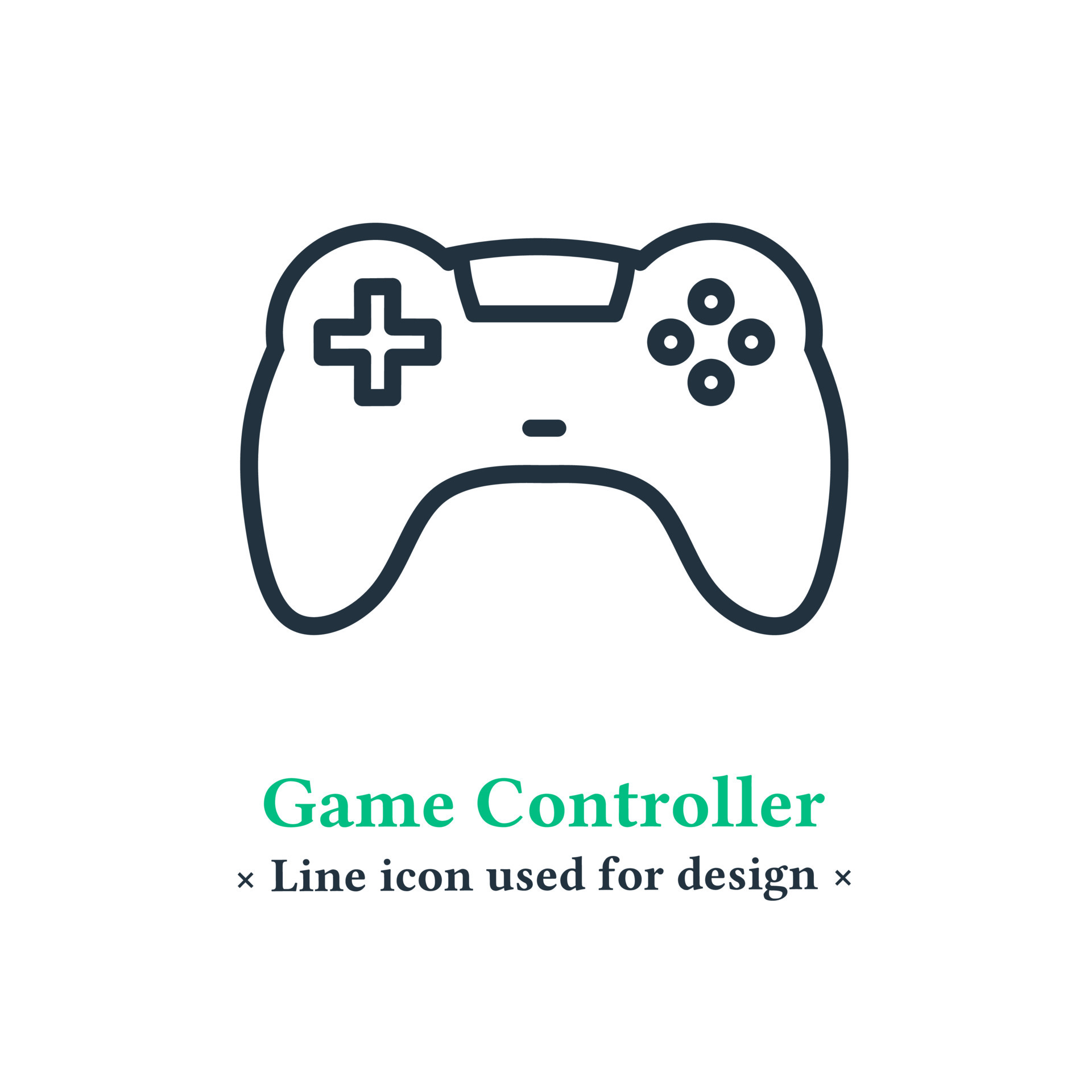 game controller icon isolated on white background. game controller