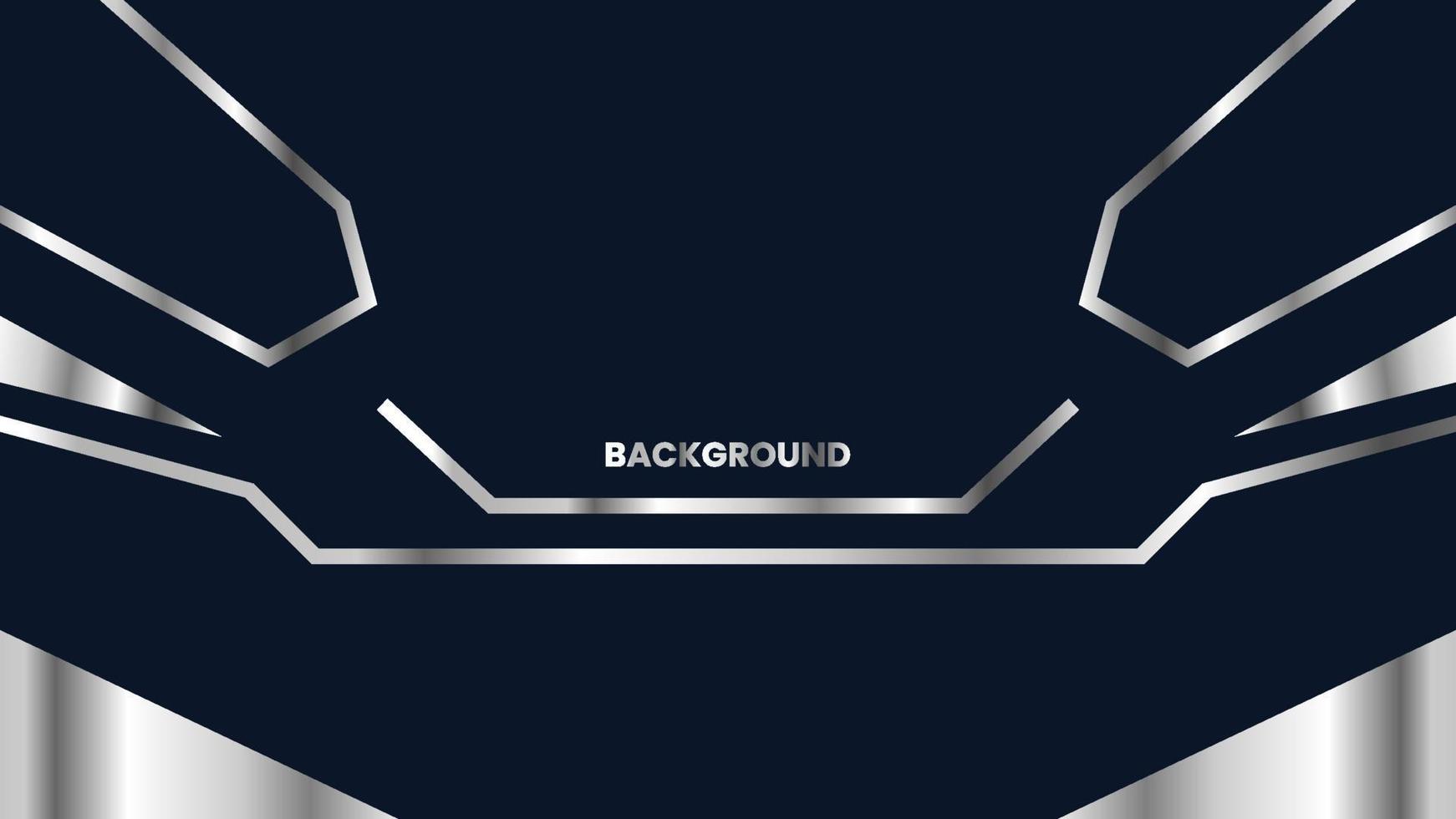Silver metalic modern background design vector