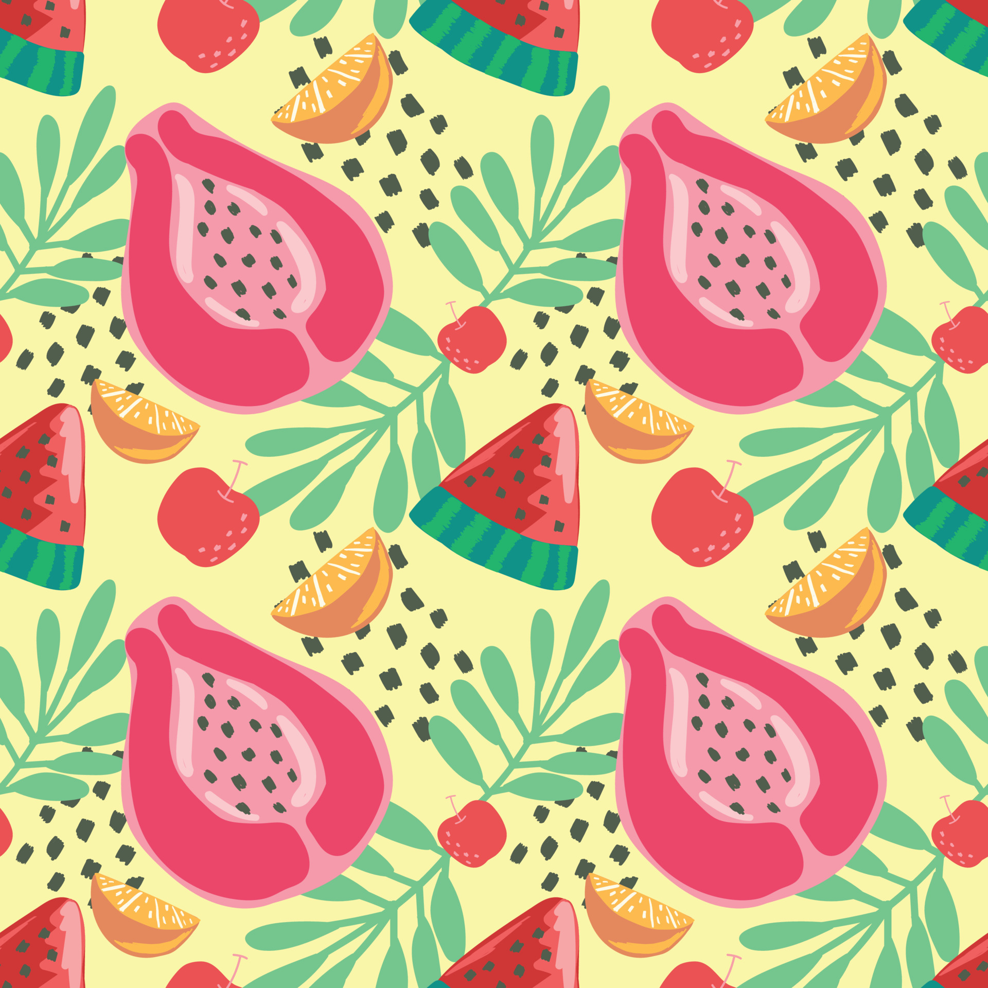 pink dragon fruits seamless pattern design vector 8556884 Vector Art at ...