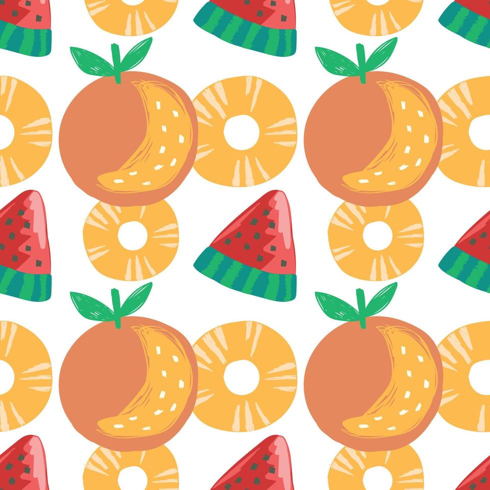 cute  fruits seamless pattern colorful fruits vector
