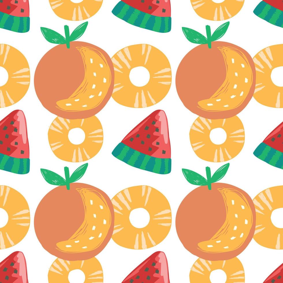 cute  fruits seamless pattern colorful fruits vector