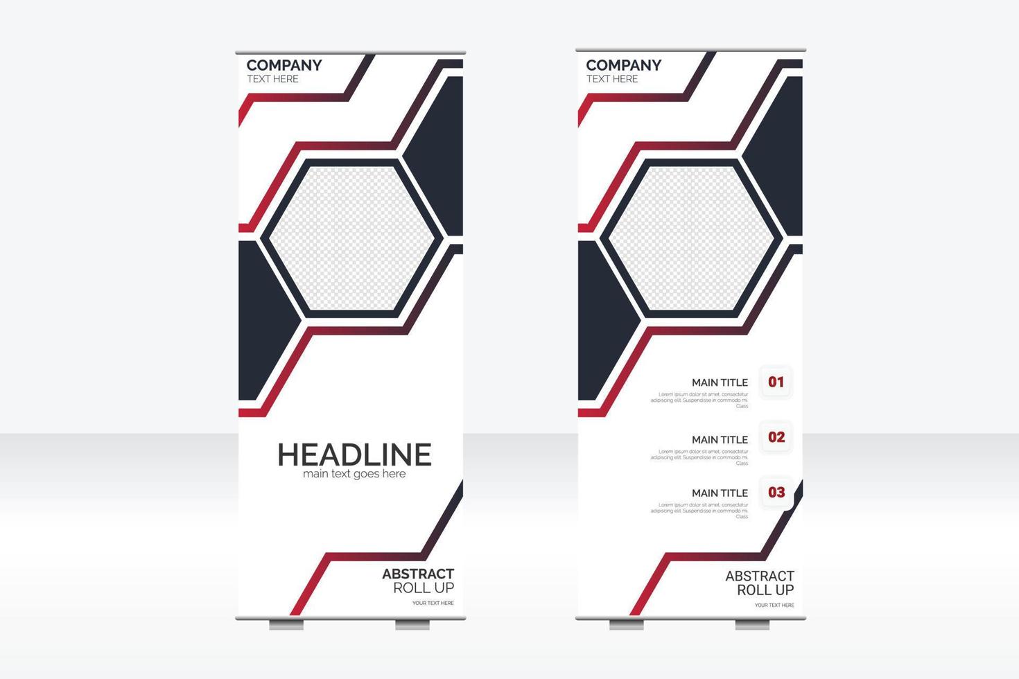 Corporate rollup or x banner Corporate rollup or x banner design template vector