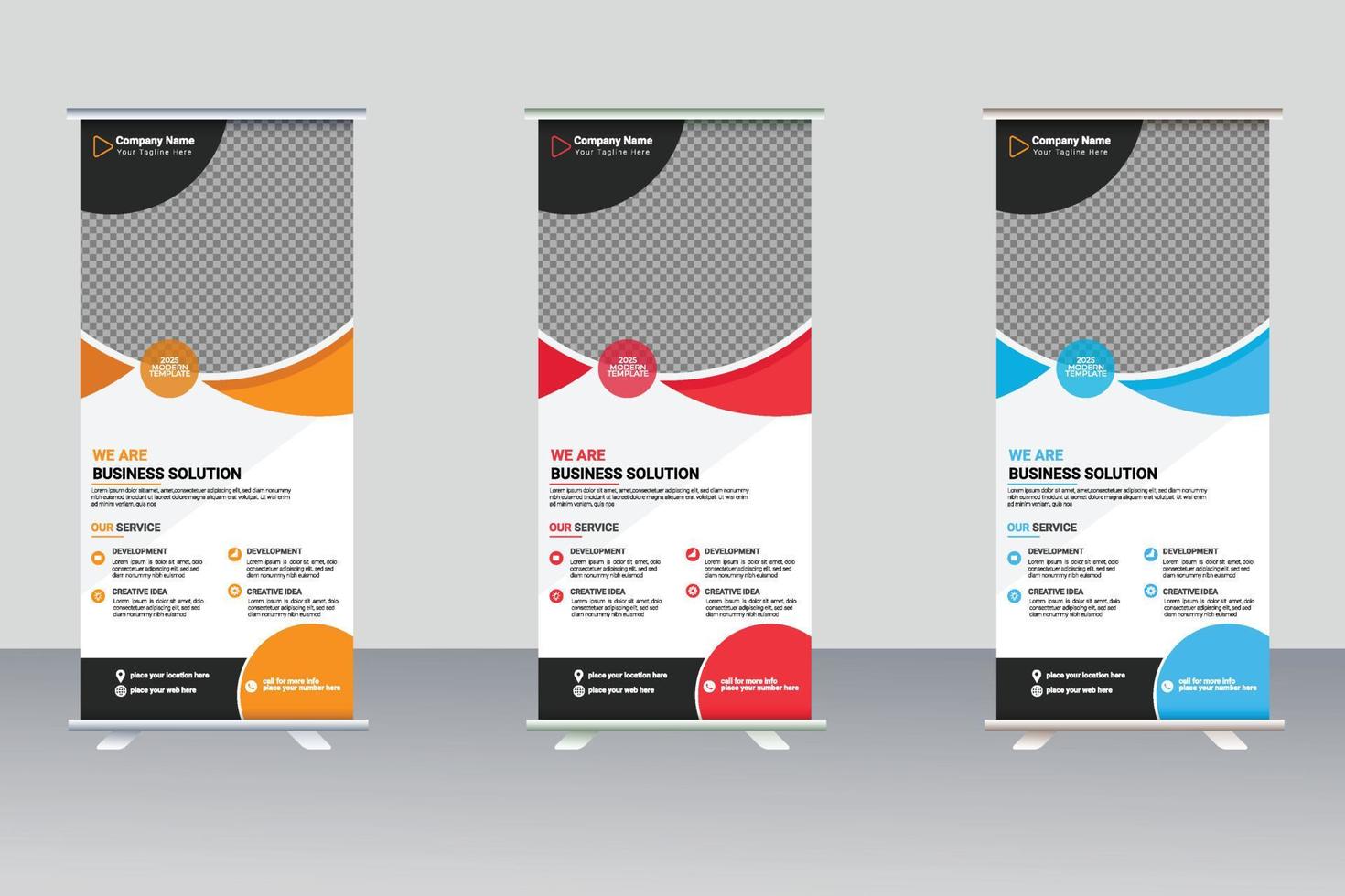 Corporate rollup or banner design template vector