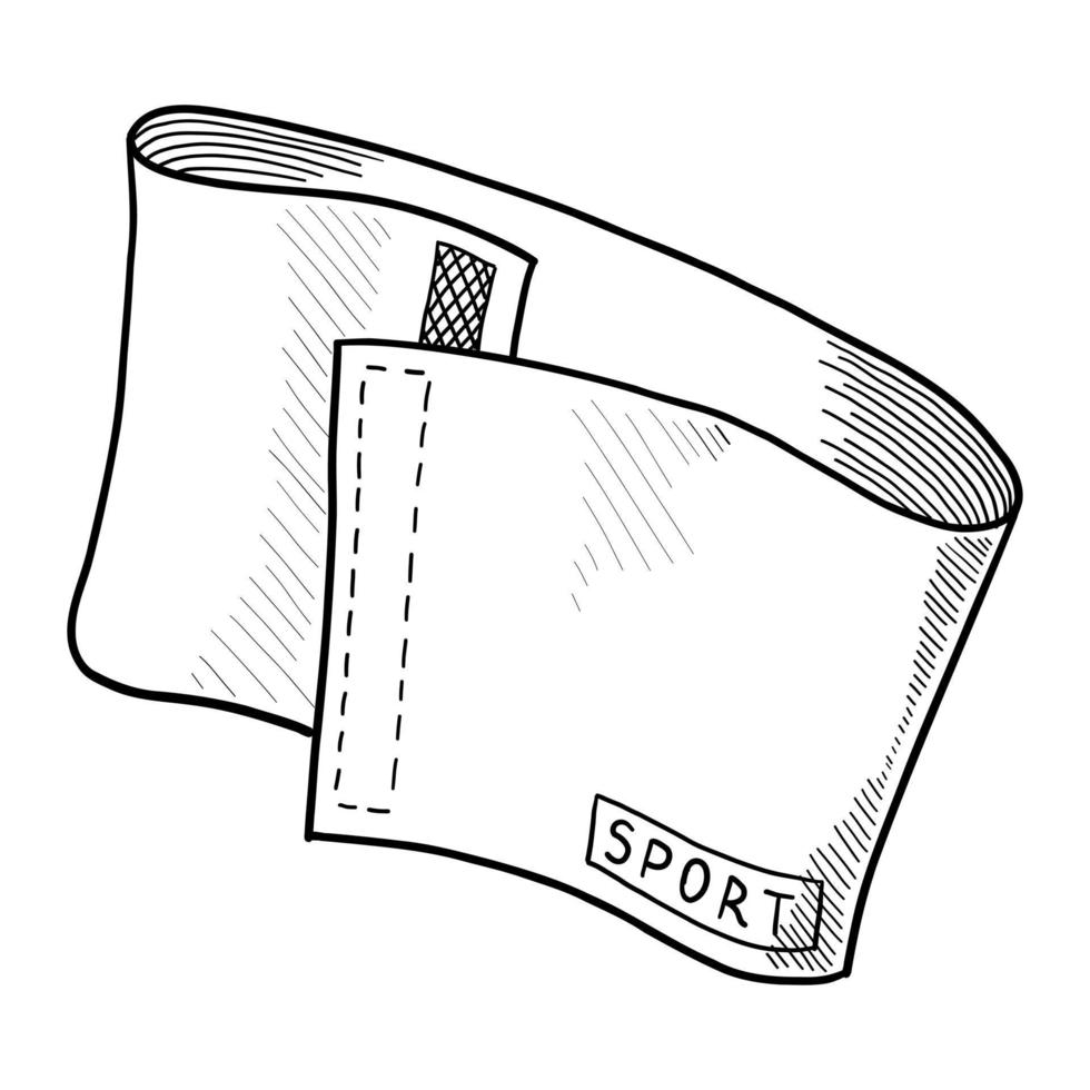 ilustración vectorial de un cinturón adelgazante aislado en un fondo blanco. garabato dibujando a mano vector