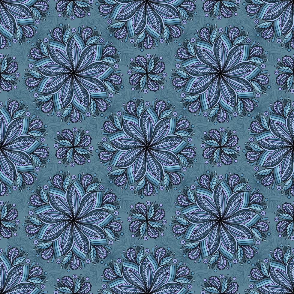 LIGHT BLUE SEAMLESS VECTOR BACKGROUND WITH PAISLEY PATTERN