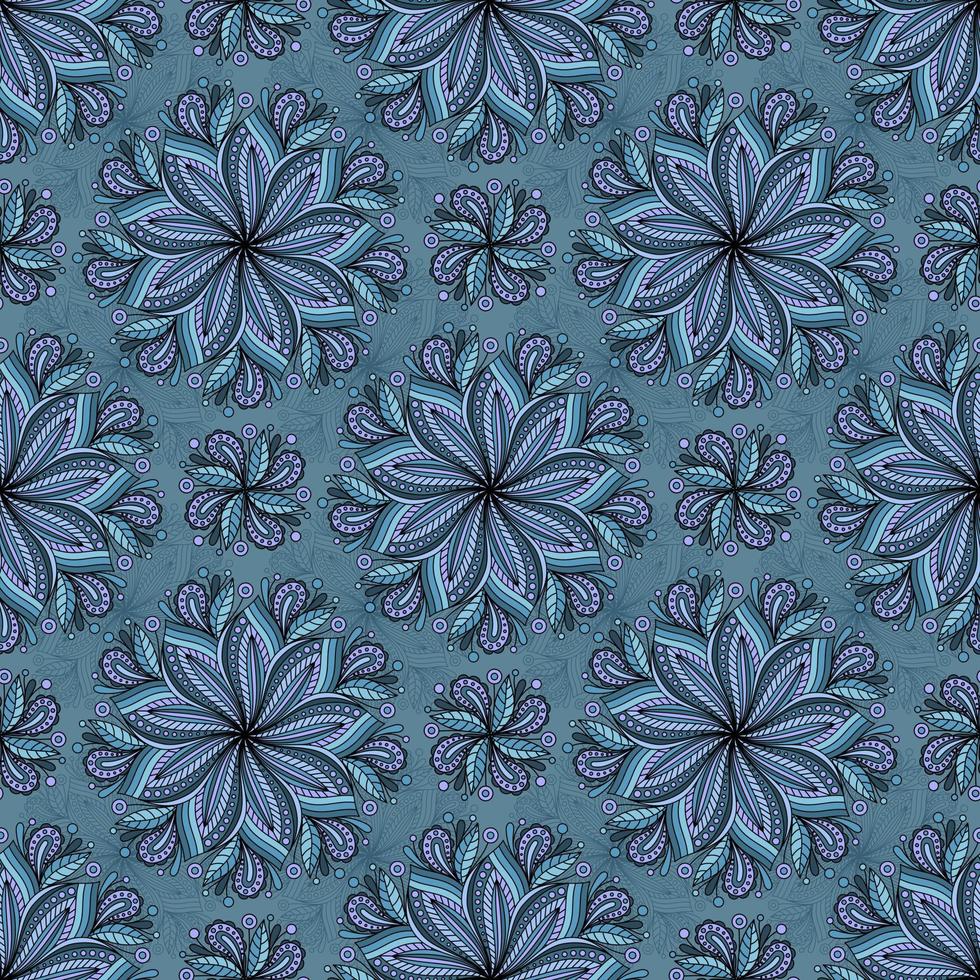 Fondo de vector transparente azul claro con patrón de Paisley