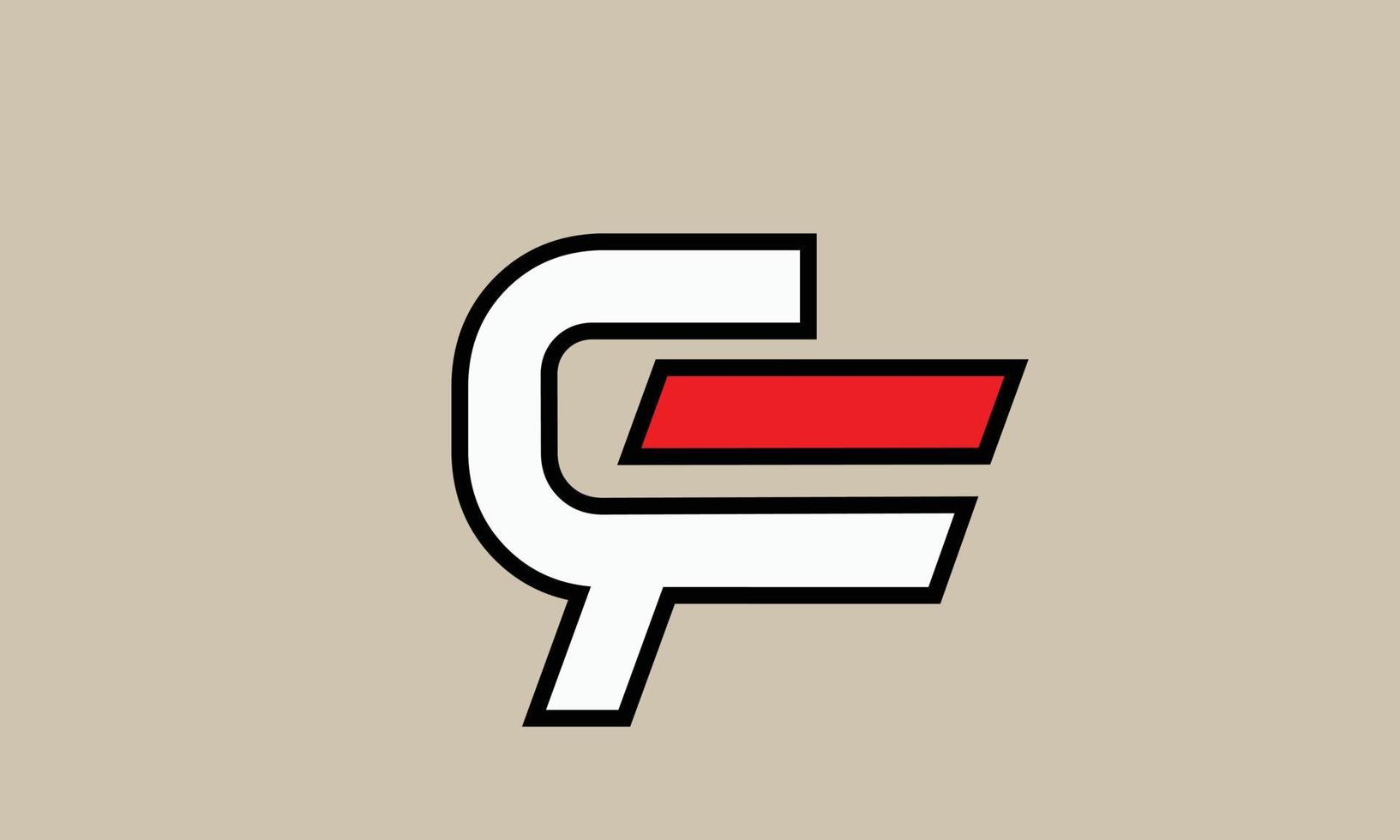 Alphabet letters Initials Monogram logo CF, FC, C and F vector