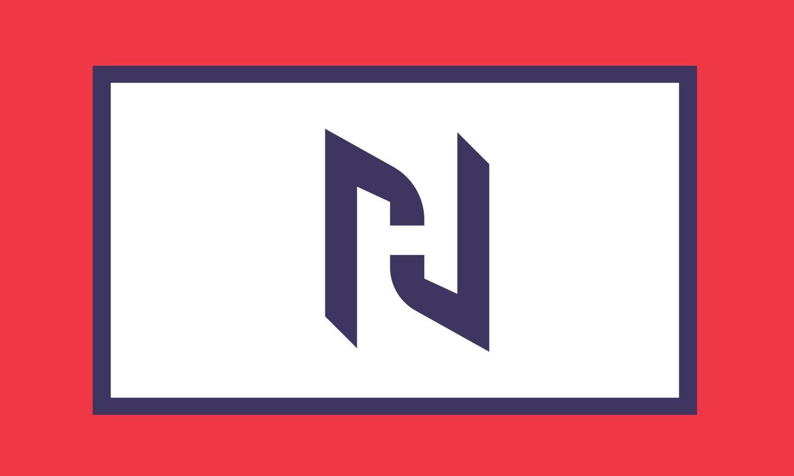 alfabeto letras iniciales monograma logo nh, hn, ny h vector
