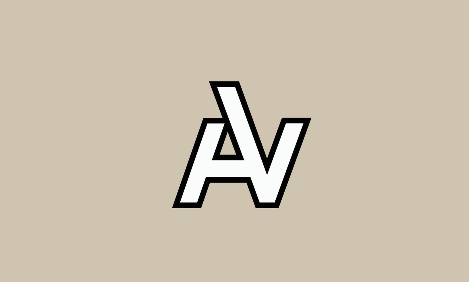 Alphabet letters Initials Monogram logo VA, AV, V and A vector