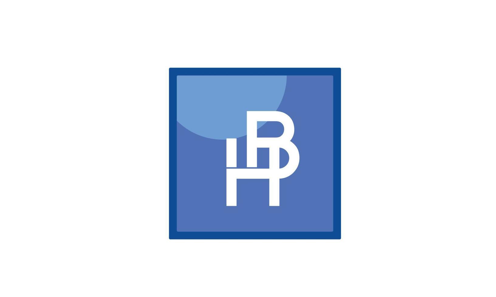 Alphabet letters Initials Monogram logo BH, HB, B and H vector