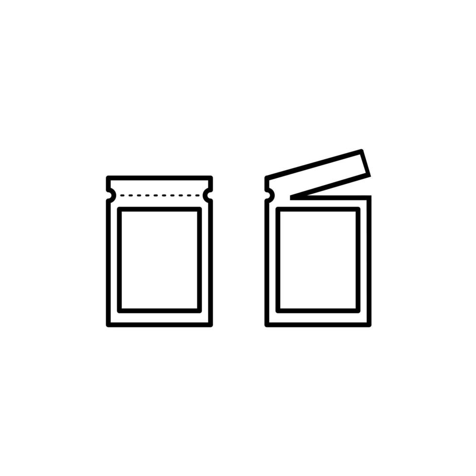 how to open sachet icon vector
