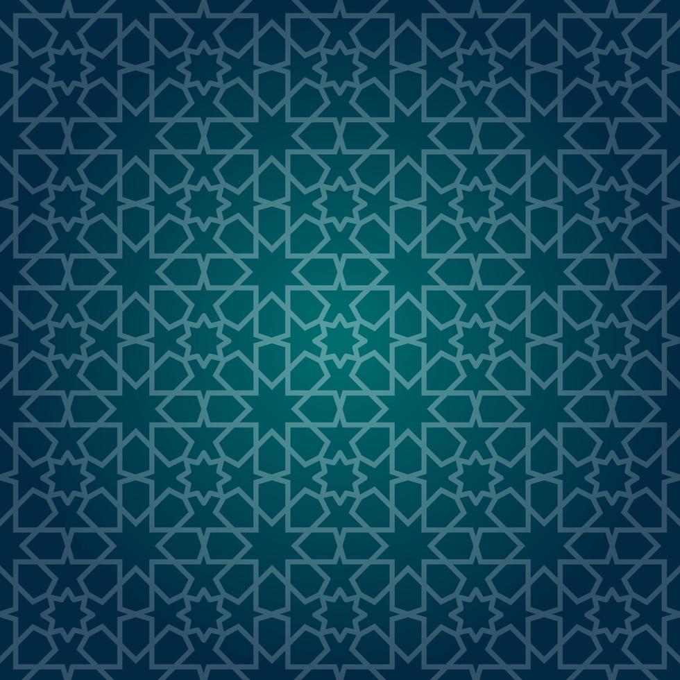 Ramadhan pattern with dark blue gradient vector