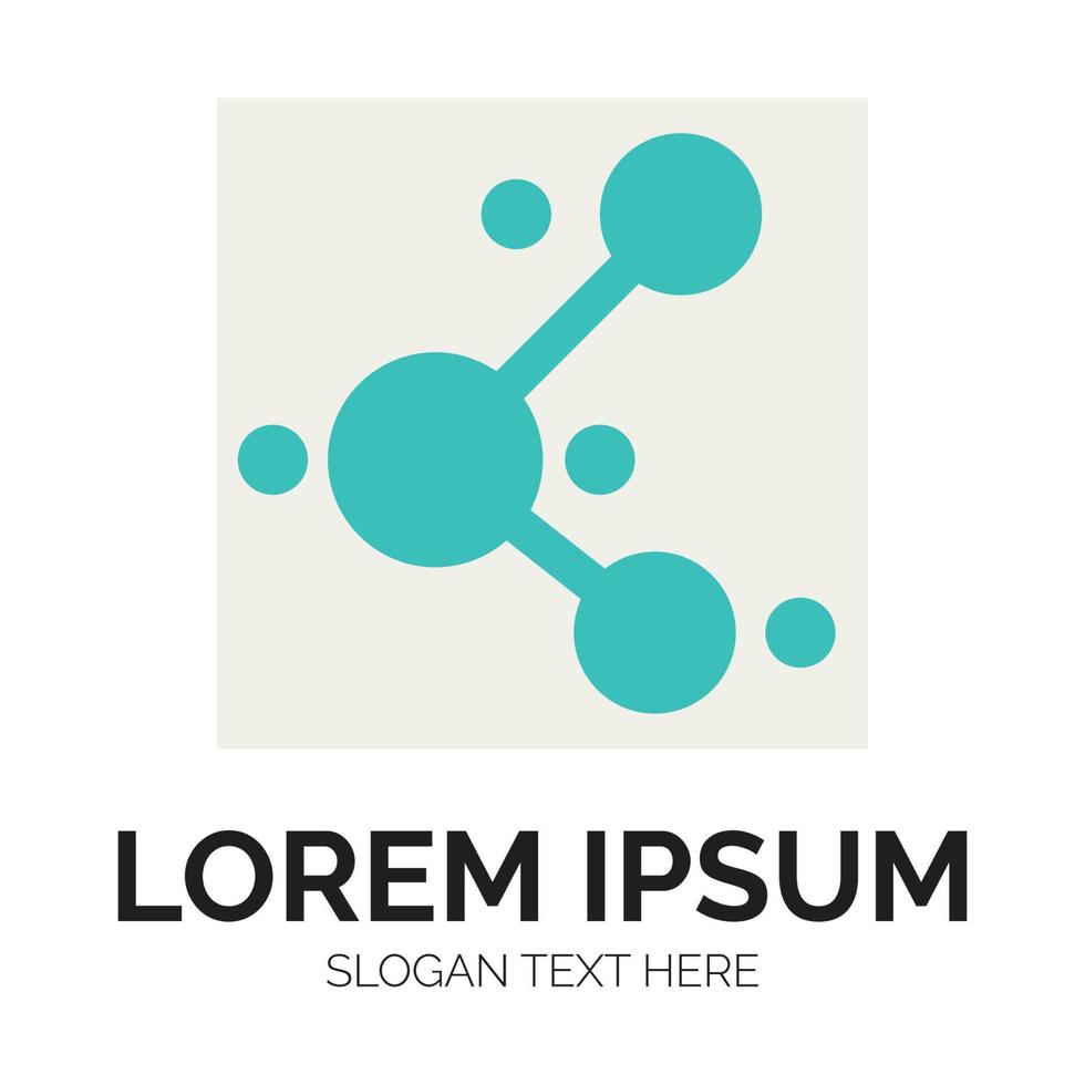 Bio tech and science symbol logo design vector