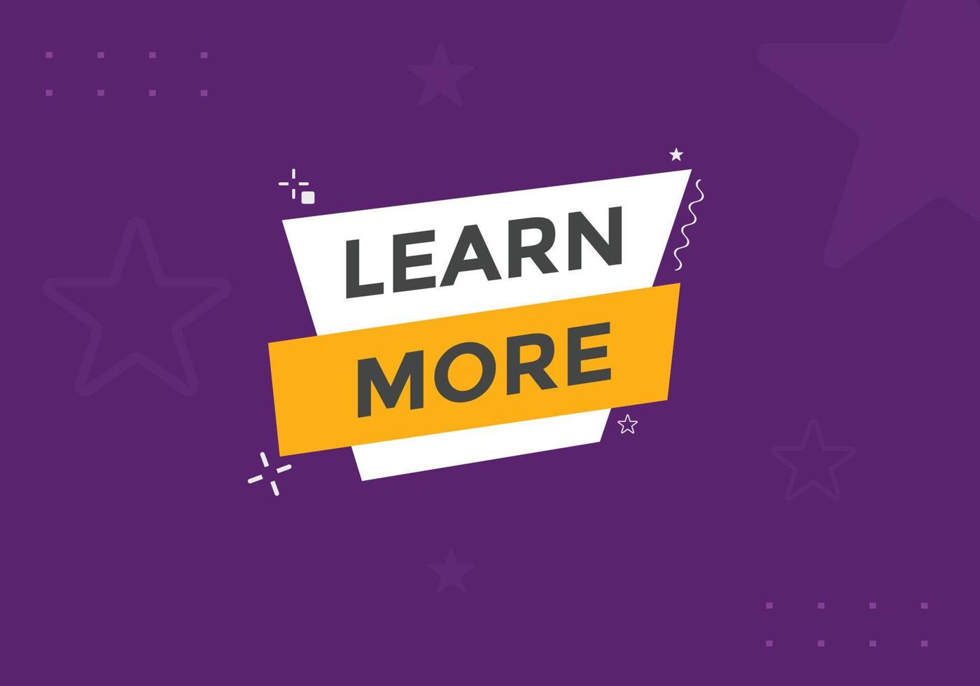 Learn more button. Good idea text web banner template. Sign icon banner vector