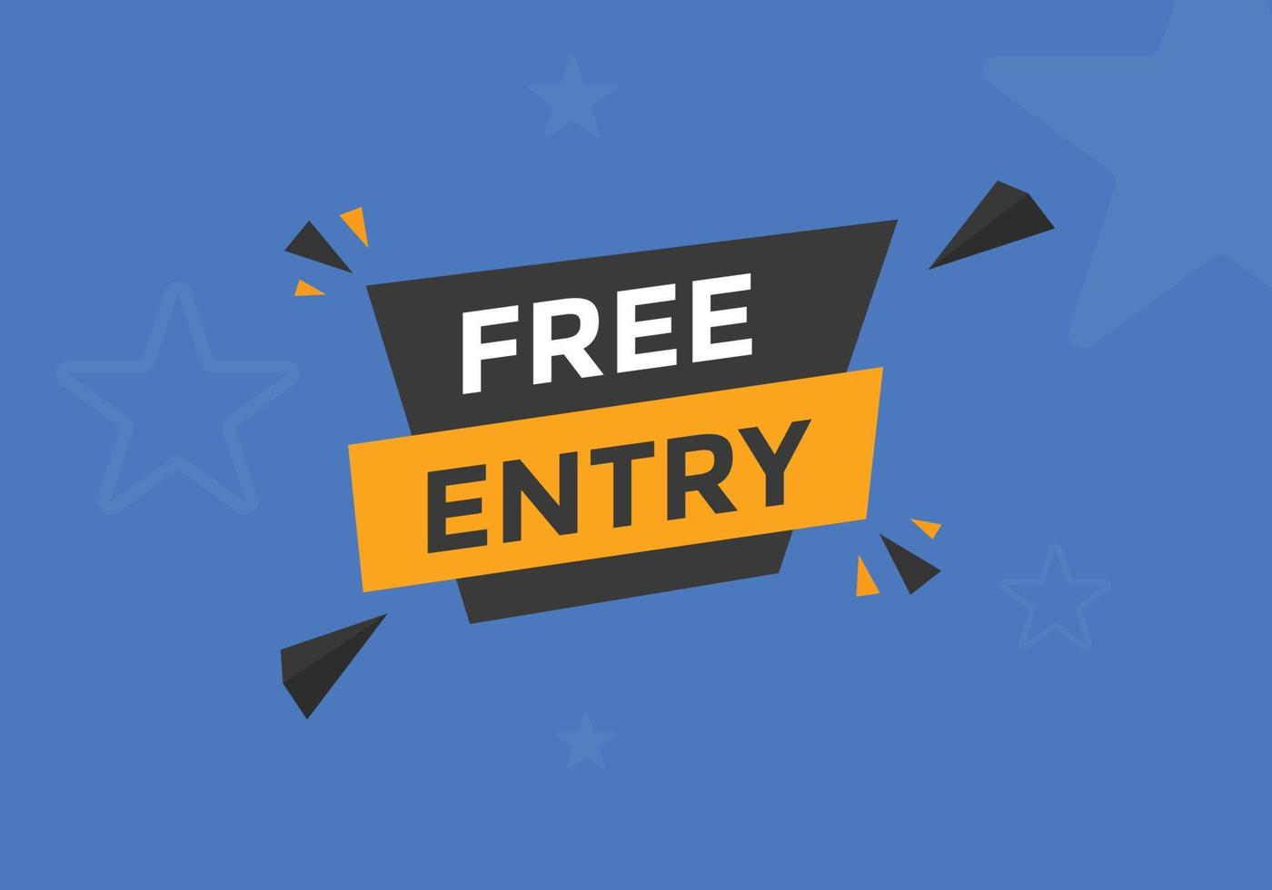 Free entry text button. Web button banner template Free entry vector