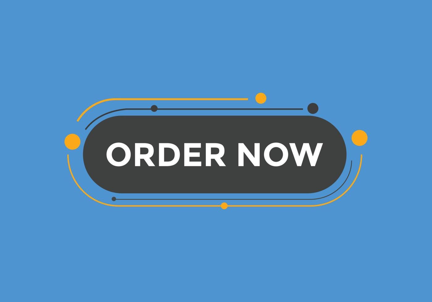 Order Now text button. Web button banner template Order Now vector