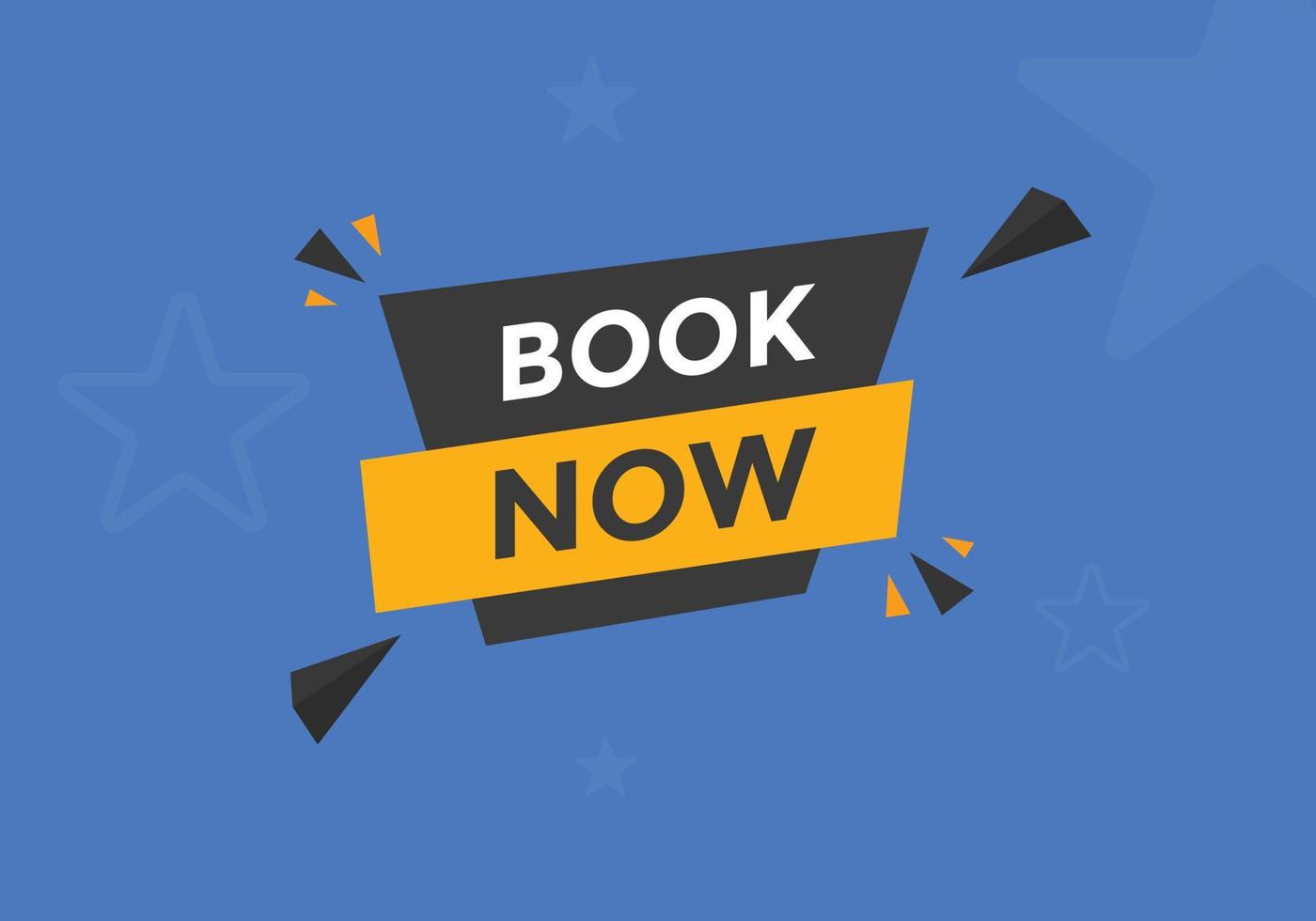 Book now button. Book now text web template. Modern web Banner template vector