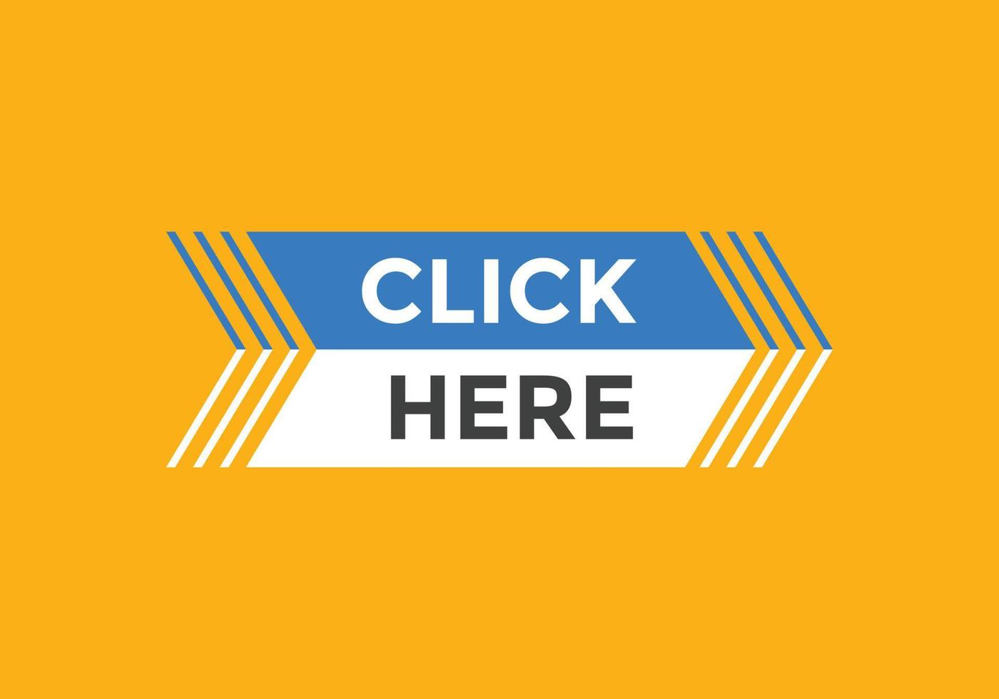 Click here text button. Web button template Click here vector