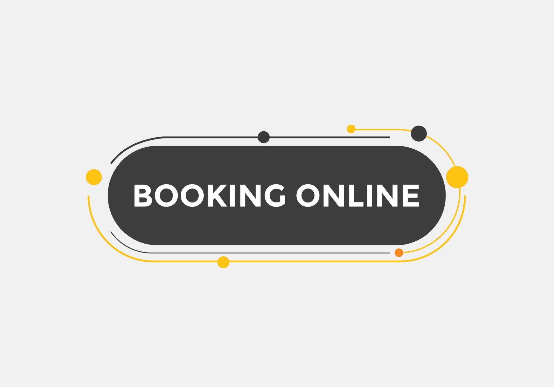Booking online button. Booking online web template 8558343 Vector Art ...