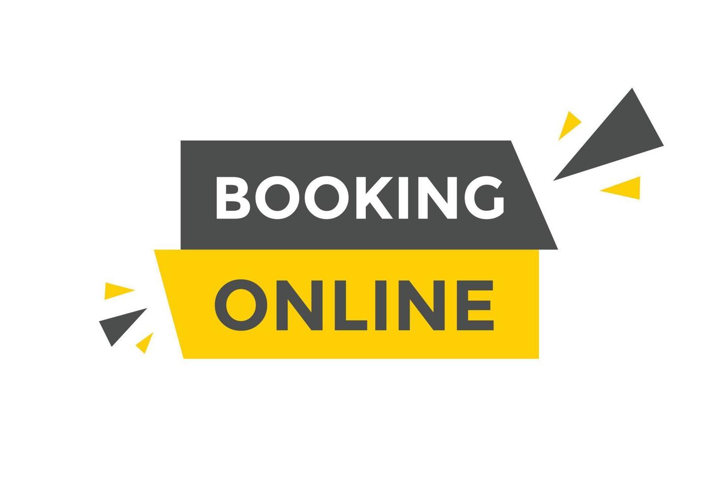 Booking online button. Online Booking vector