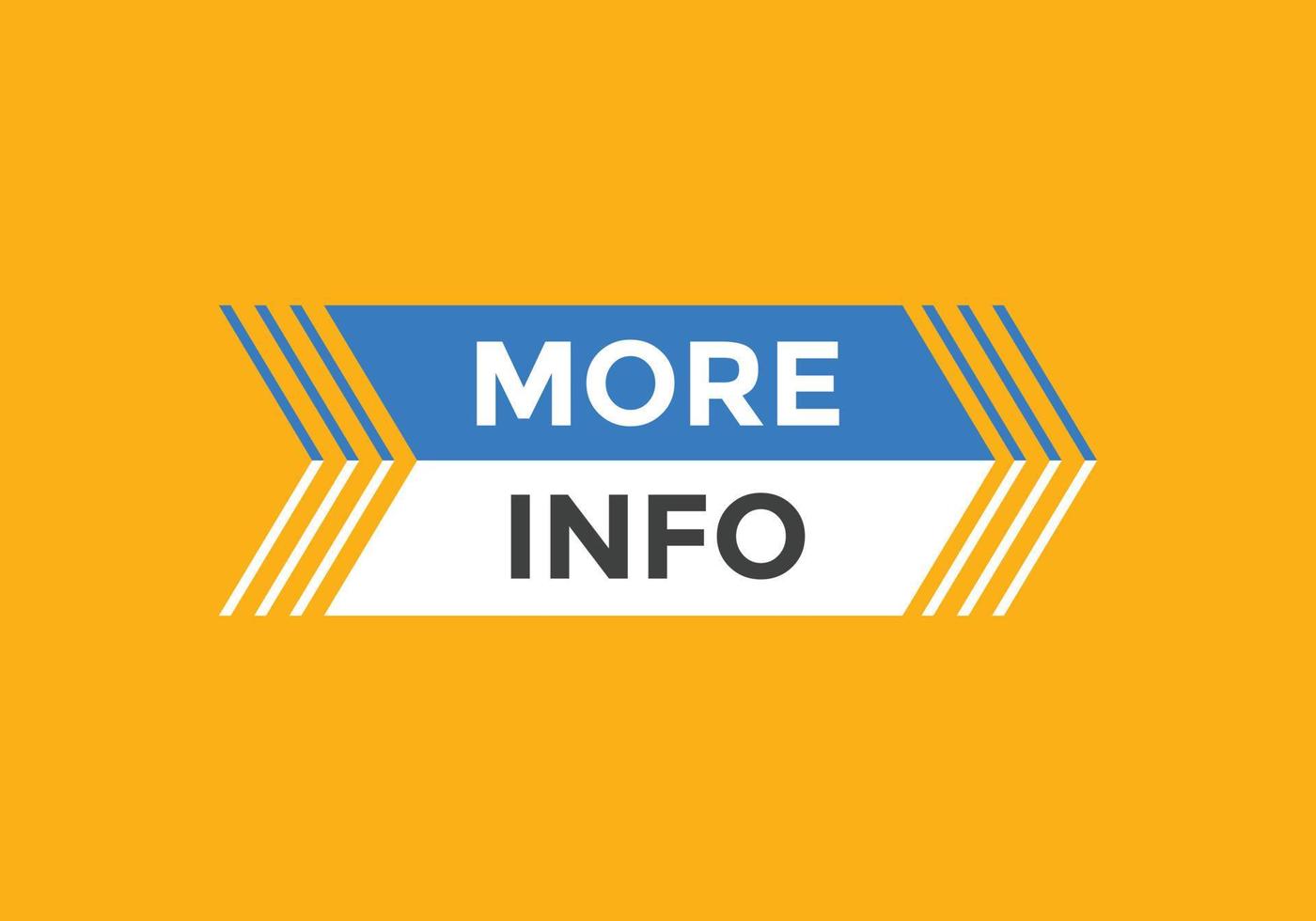 More info button. More info text web banner template. Sign icon banner vector