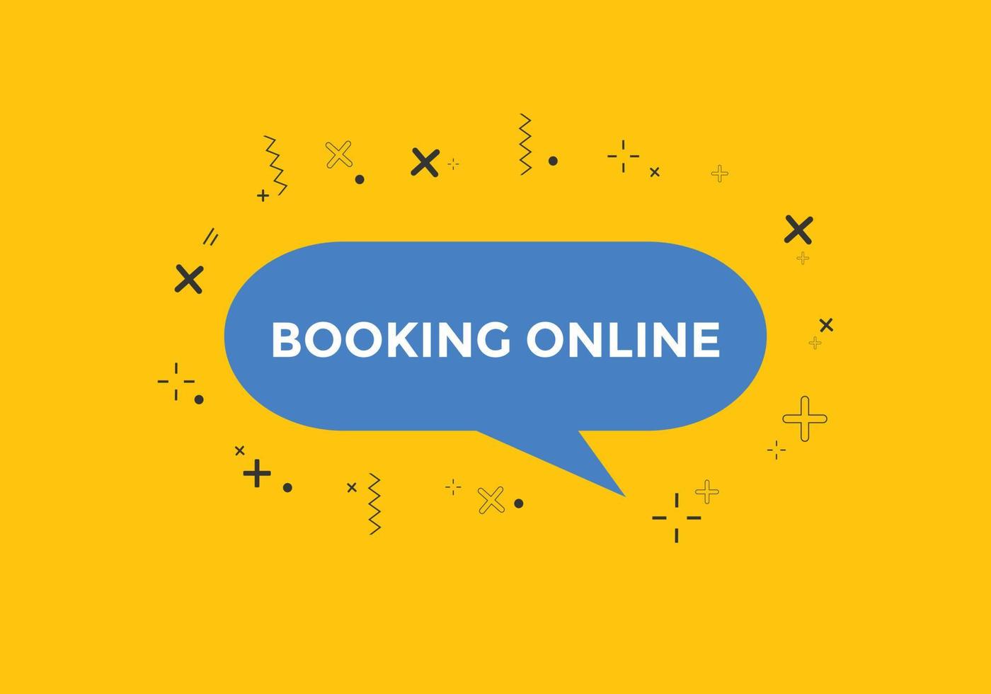 Booking online button. Online Booking vector