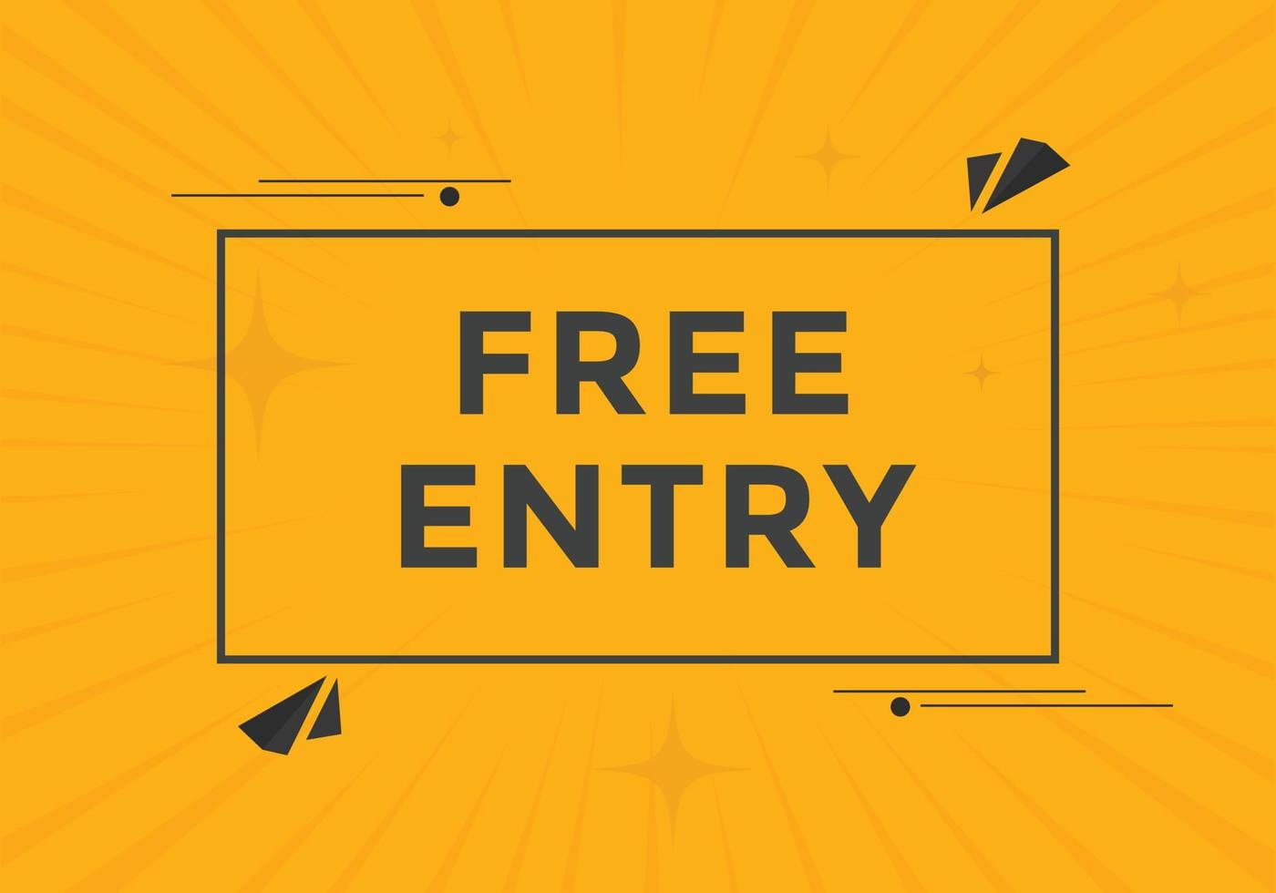 Free entry text button. Web button banner template Free entry vector