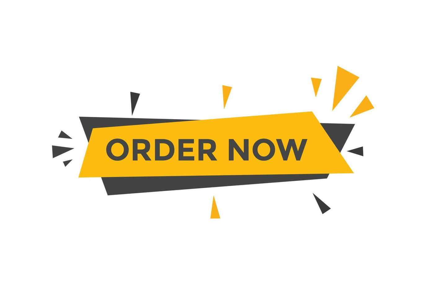 Order Now button. Order Now text web banner template. Sign icon banner vector