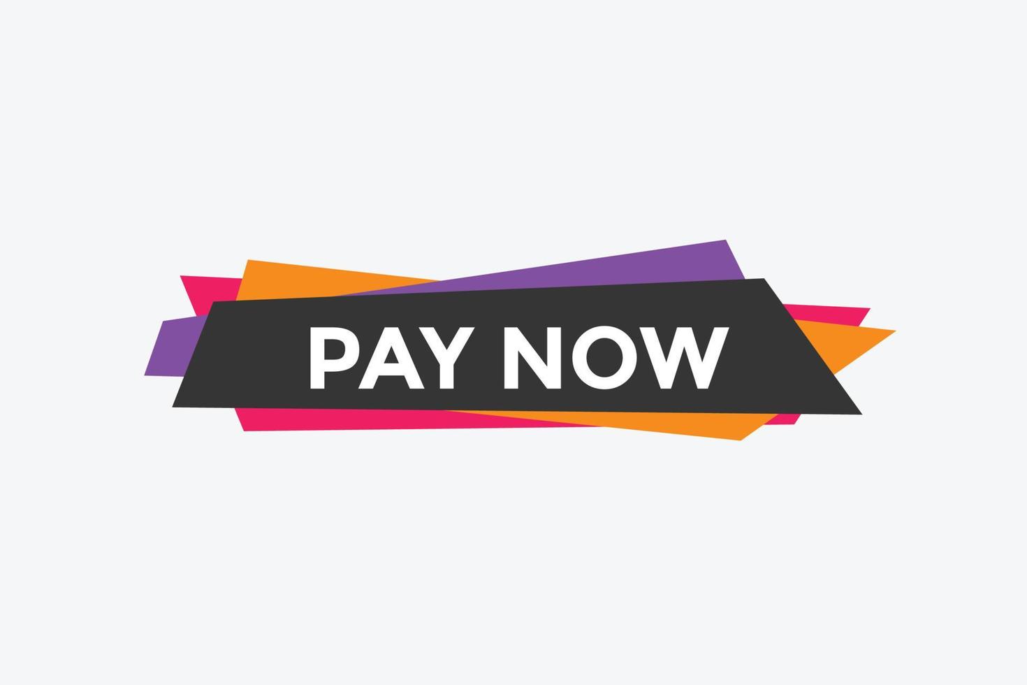 Pay Now button. Pay Now text web banner template. Sign icon banner vector