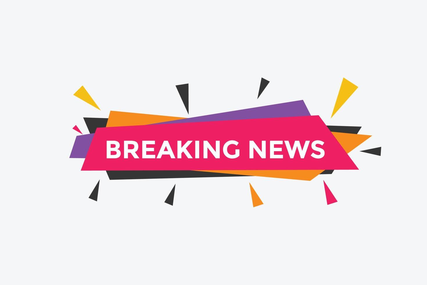 Breaking news button. Web button template vector