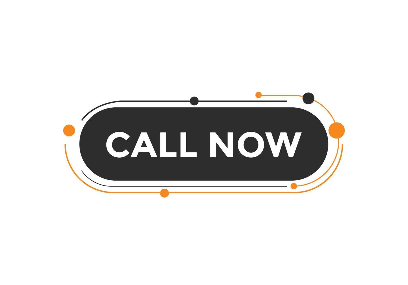 Call now text button. Web button template Call now vector