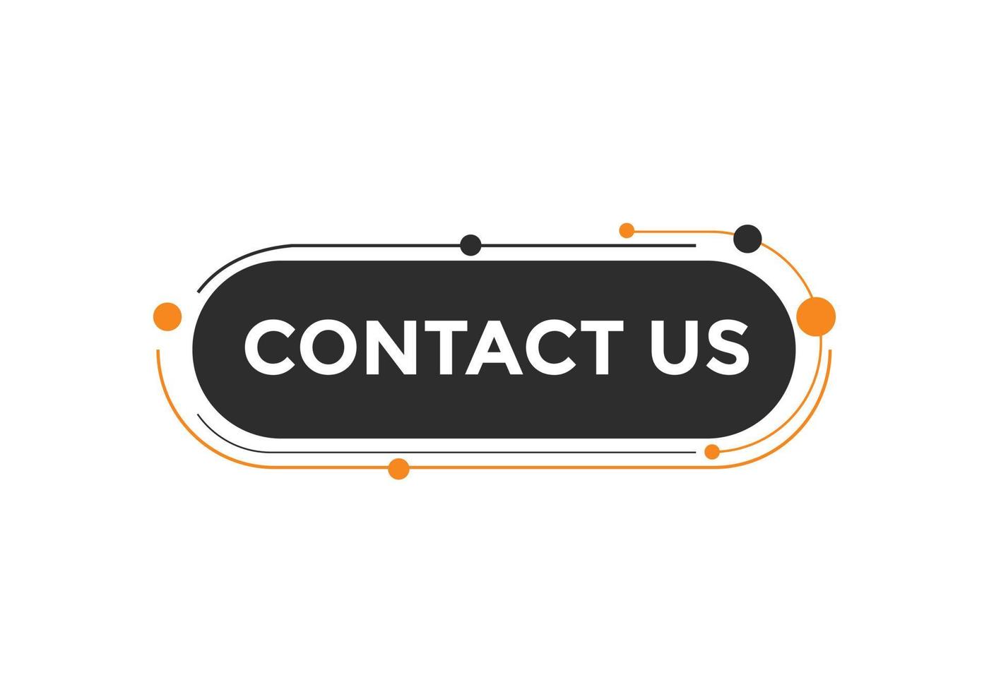 Contact us text button. Web button template Contact us vector