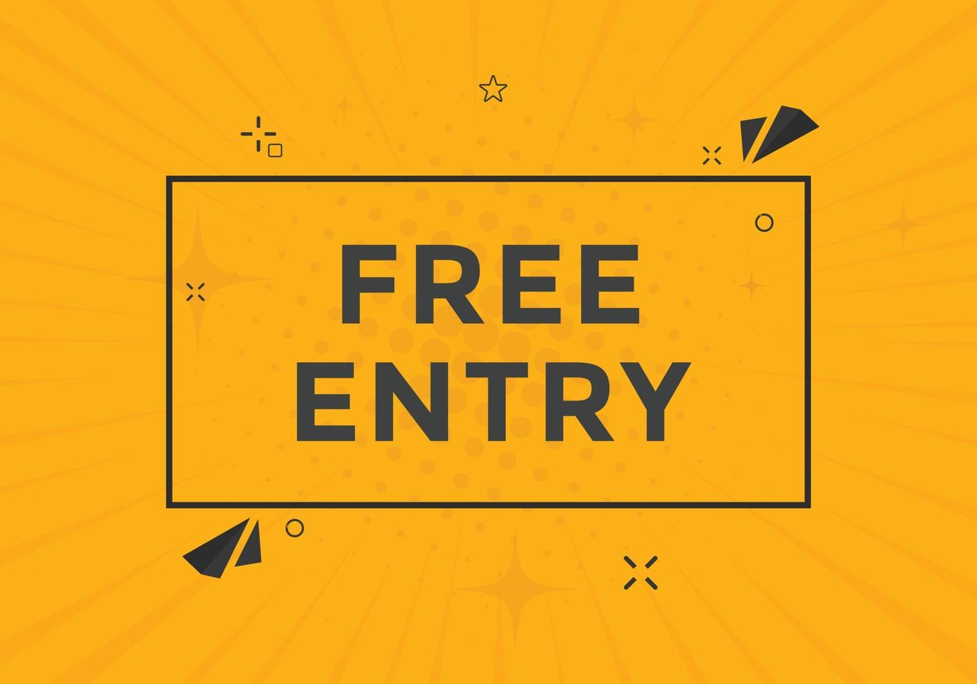 Free entry text button. Web button banner template Free entry vector
