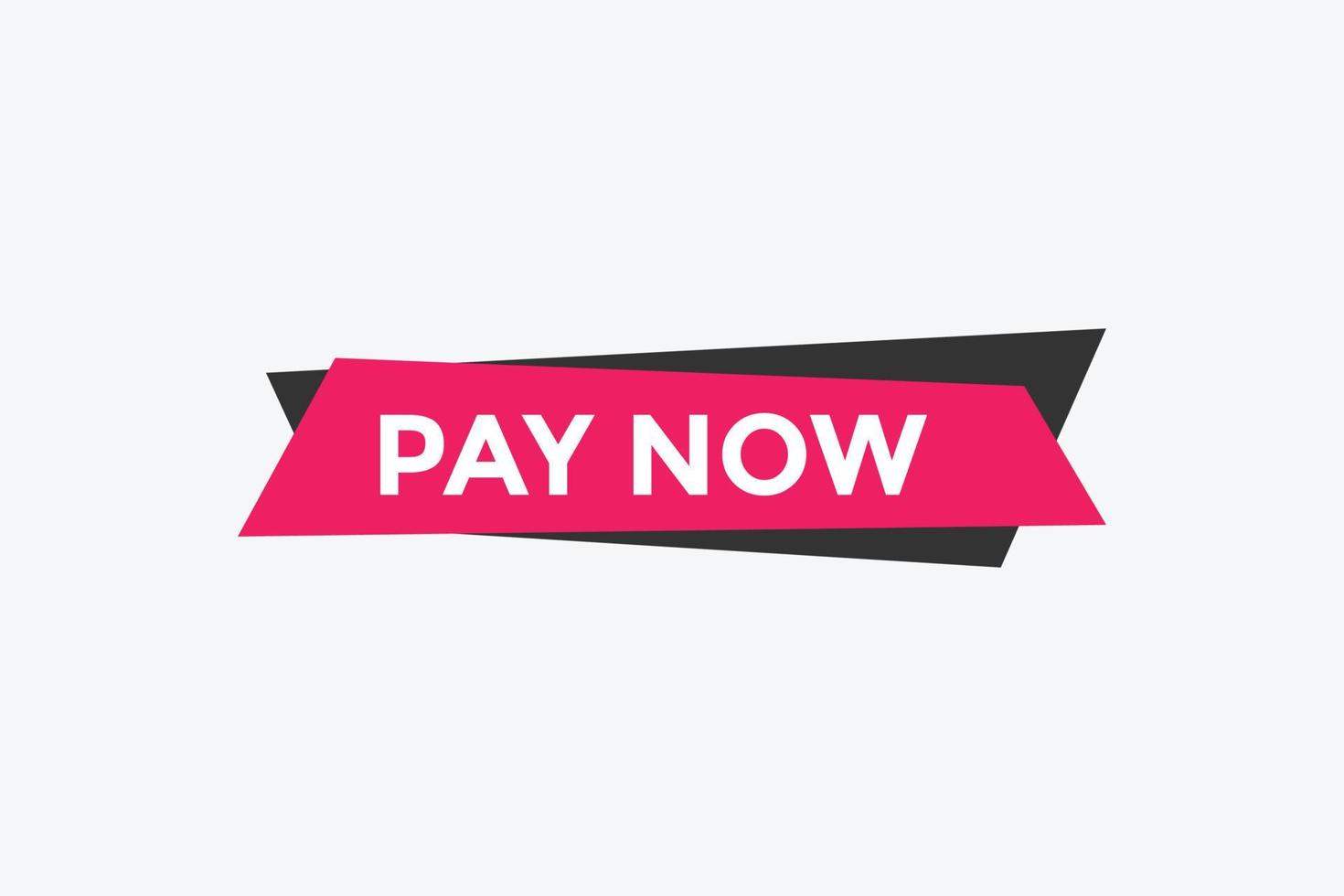 Pay Now button. Pay Now text web banner template. Sign icon banner vector