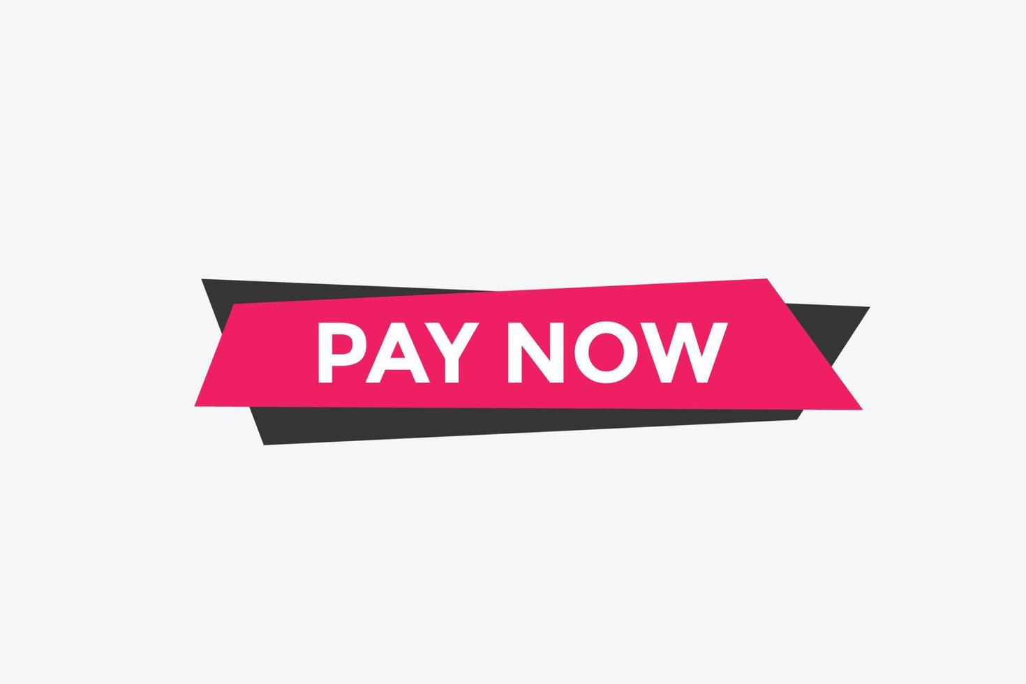 Pay Now button. Pay Now text web banner template. Sign icon banner vector