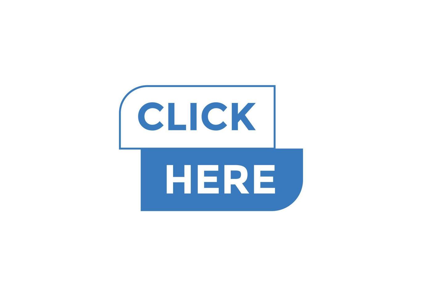Click here text button. Web button template Click here vector