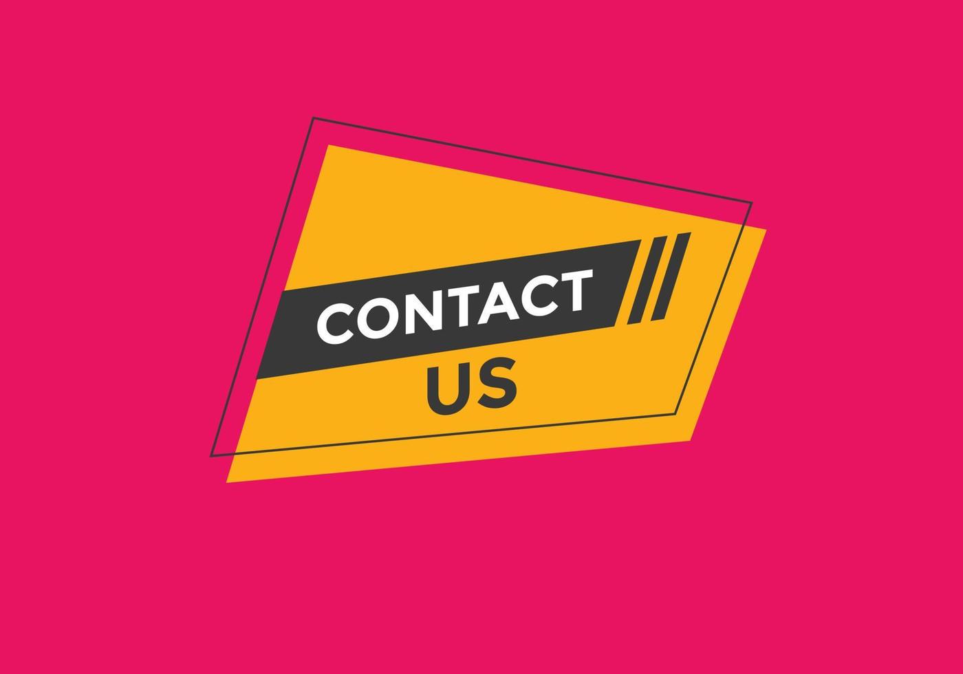 Contact us text button. Web button template Contact us vector