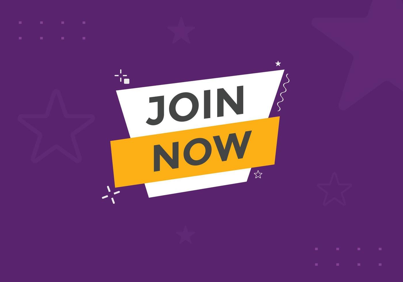 Join now button. Good idea text web banner template. Sign icon banner vector
