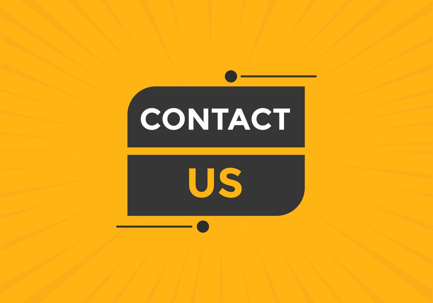 Contact us text button. Web button template Contact us vector