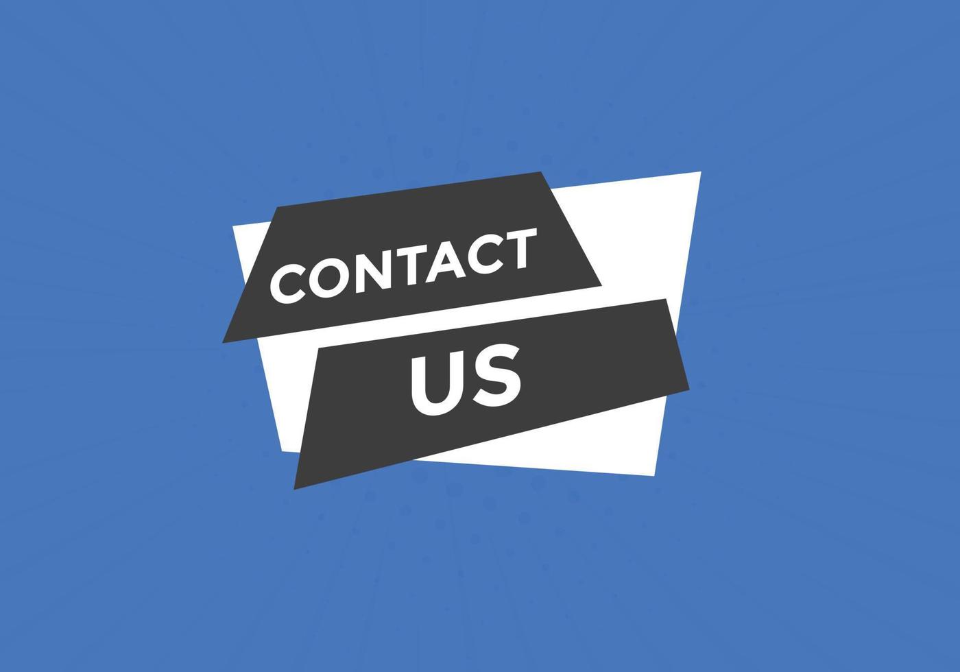 Contact us text button. Web button template Contact us vector