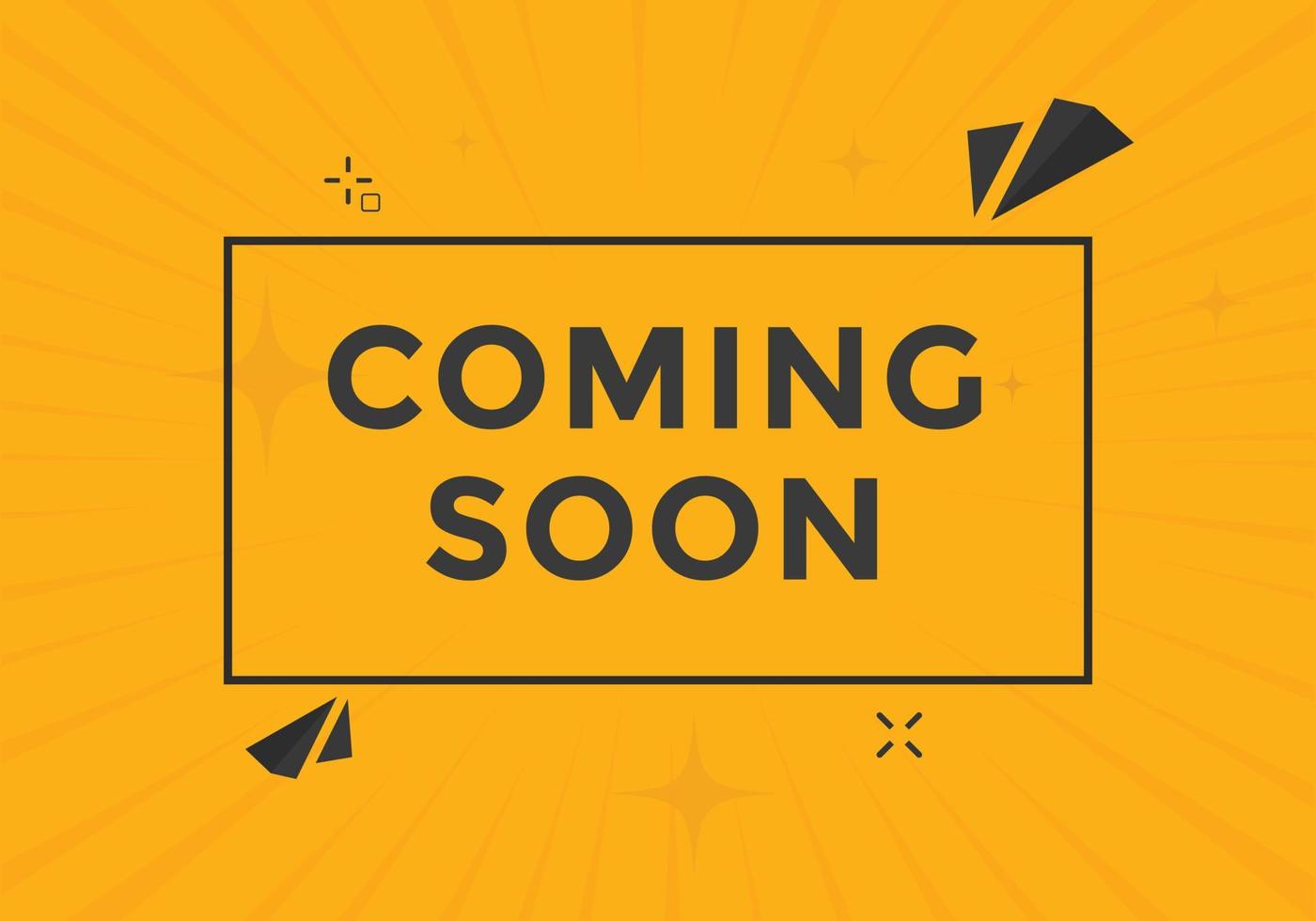 Coming soon text button. Web button template Coming soon vector