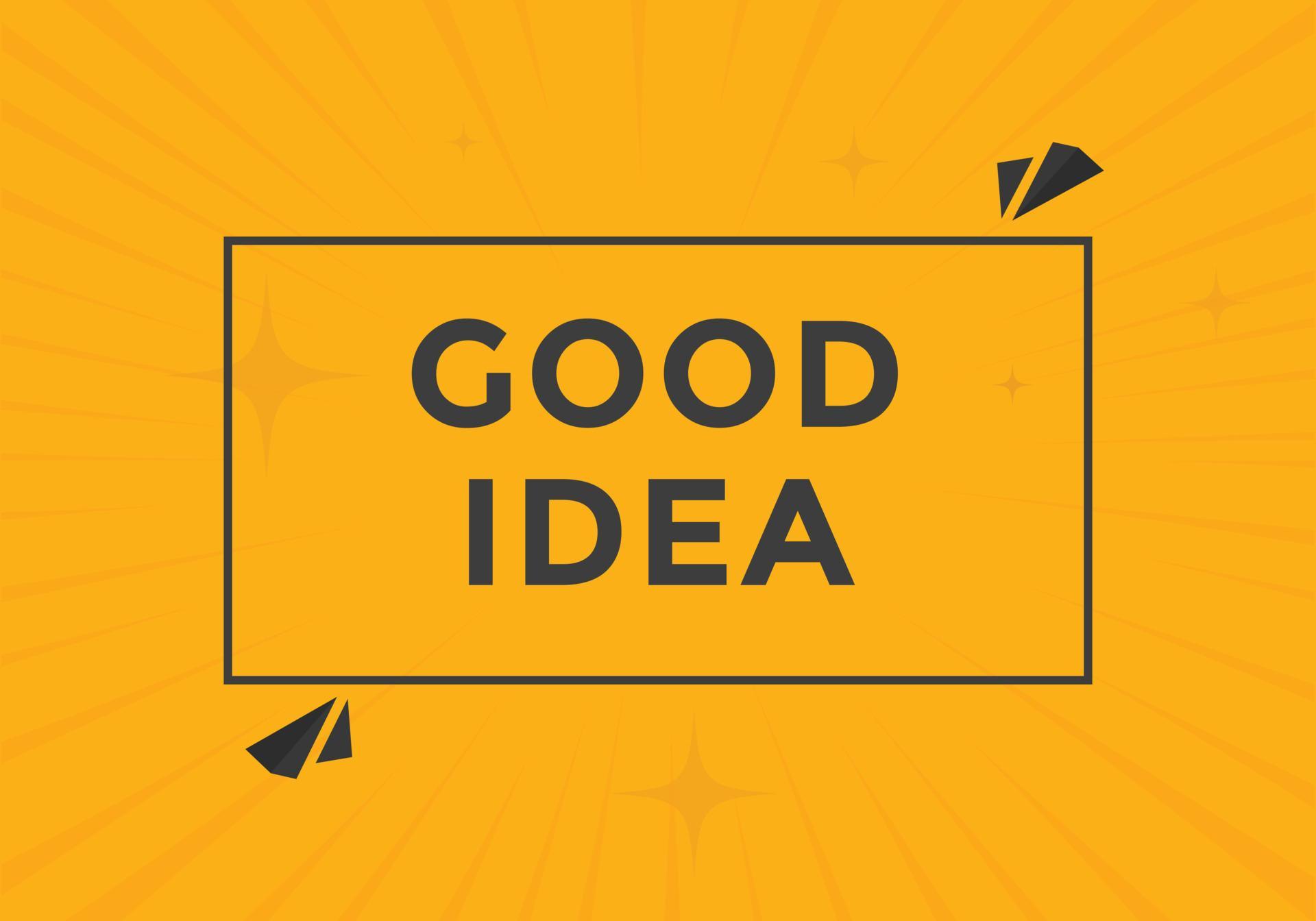 Good idea text button.  button banner template Good idea 8559314