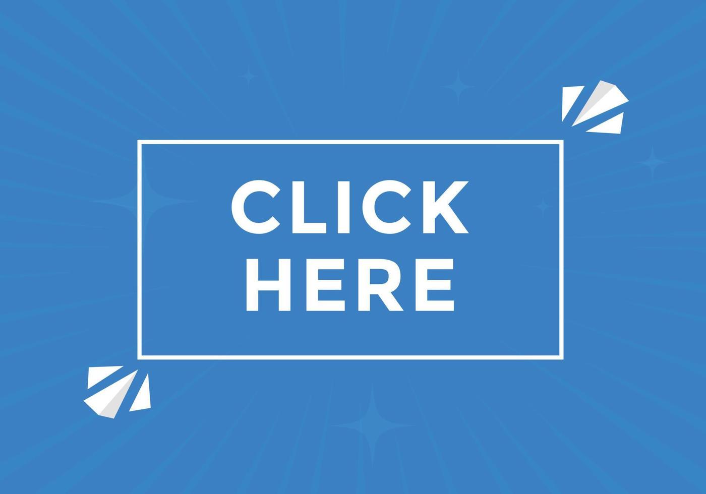 Click here text button. Web button template Click here vector
