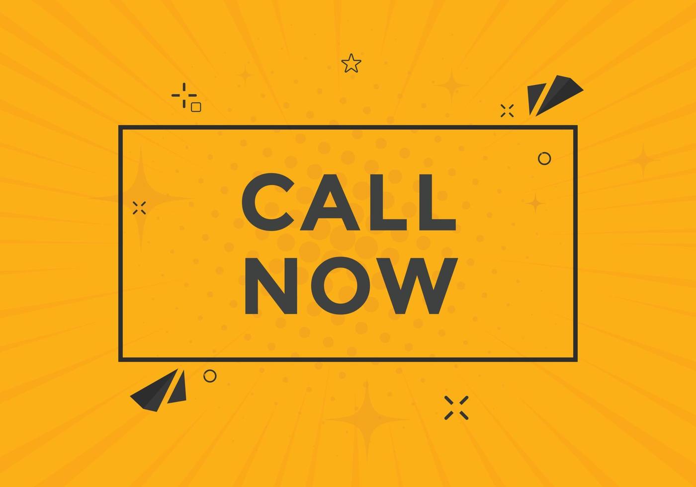 Call now text button. Web button template Call now vector