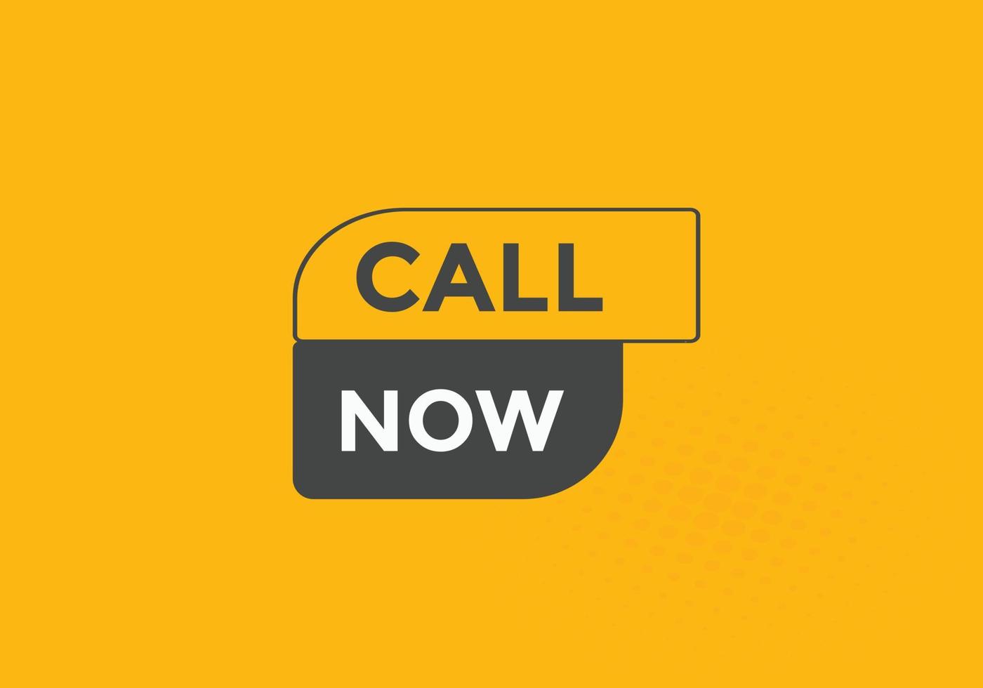 Call now text button. Web button template Call now vector