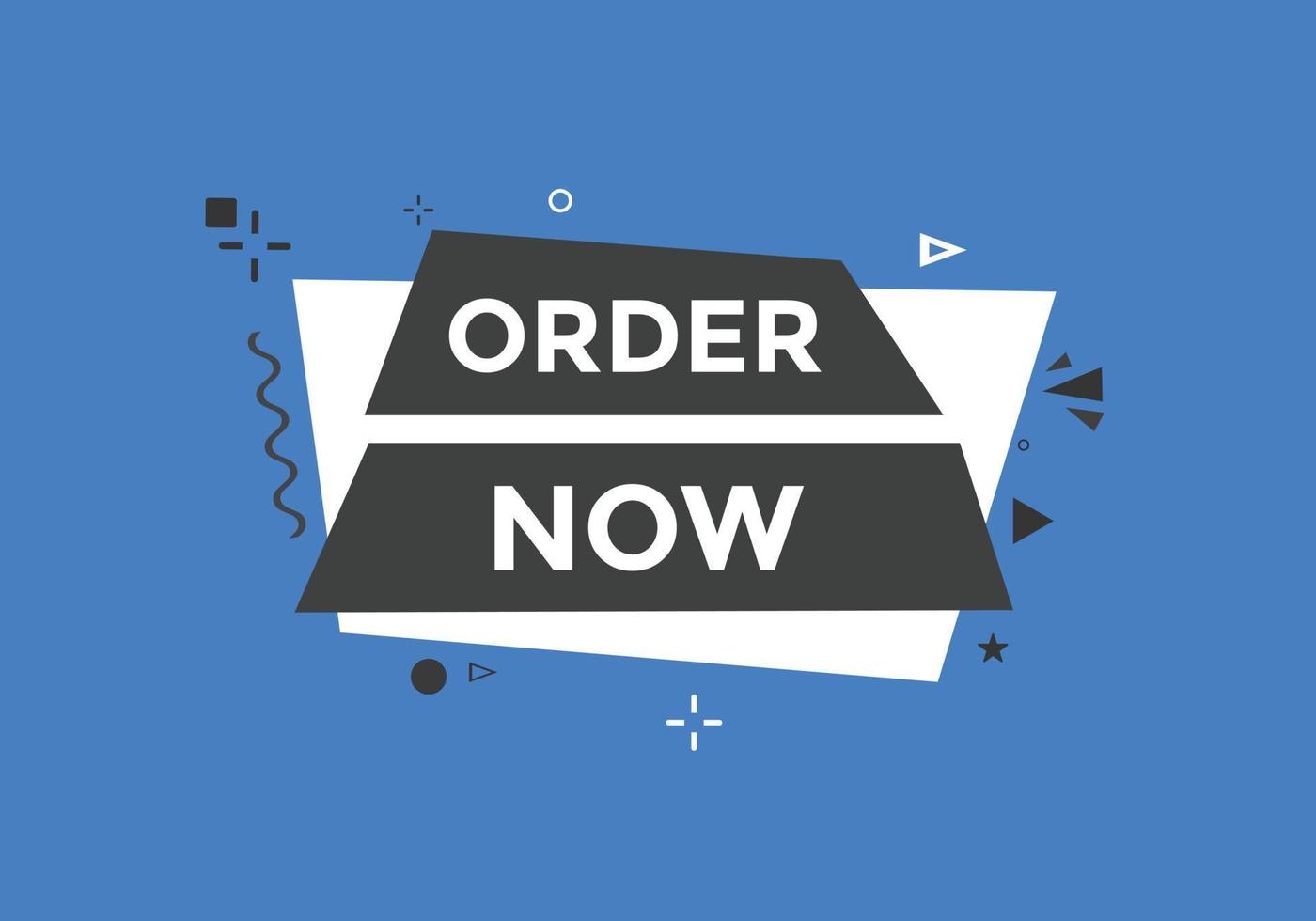 Order Now text button. Web button banner template Order Now vector